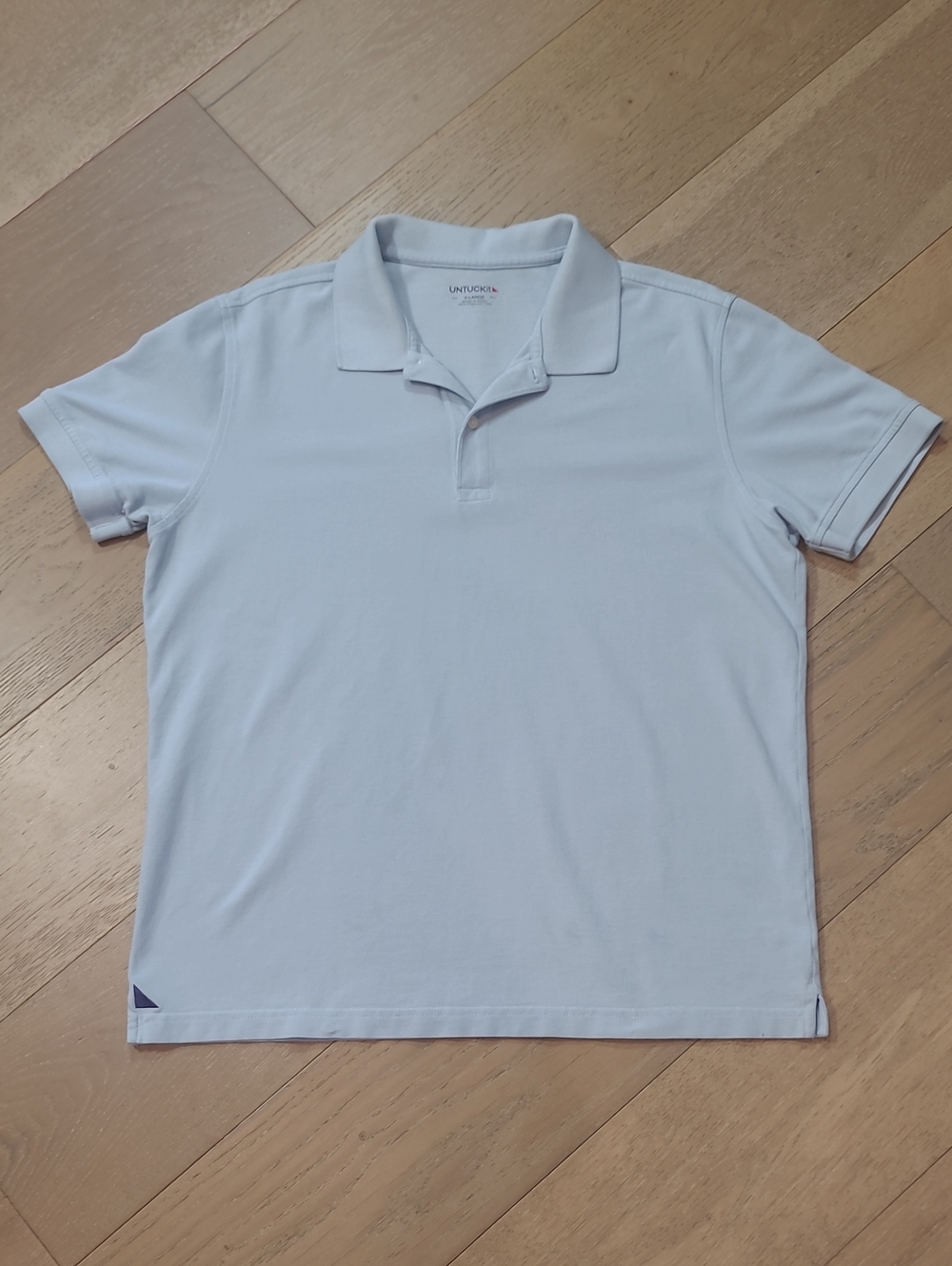UNTUCKit Polo Shirt Men's sz XL Light Blue Golf/Athleisure Short Sleeve